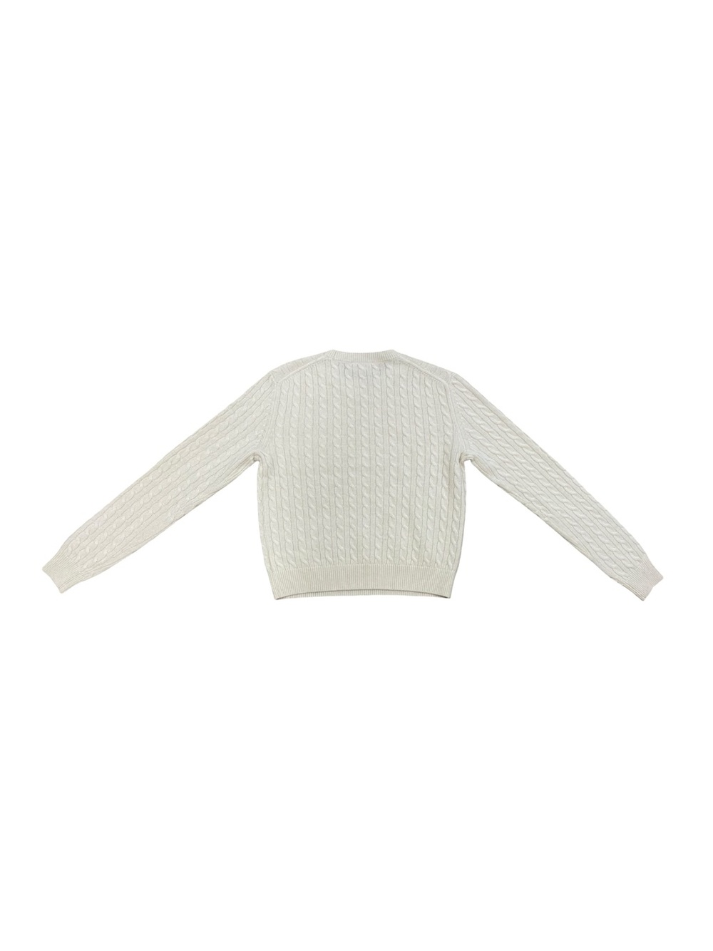 Aritzia Bloor Wool Cashmere Cable Knit Sweater Seaside Cream Small - Picture 12 of 15